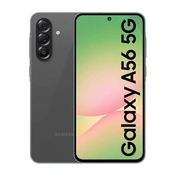 Samsung Galaxy A56 5G (Awesome Graphite, 12GB, 256GB) | Metal Frame | Gemini Live | Awesome Intelligence (AI): Circle to Search, Instant Slo-Mo, Auto-Trim, Object Eraser | Flagship Grade Camera