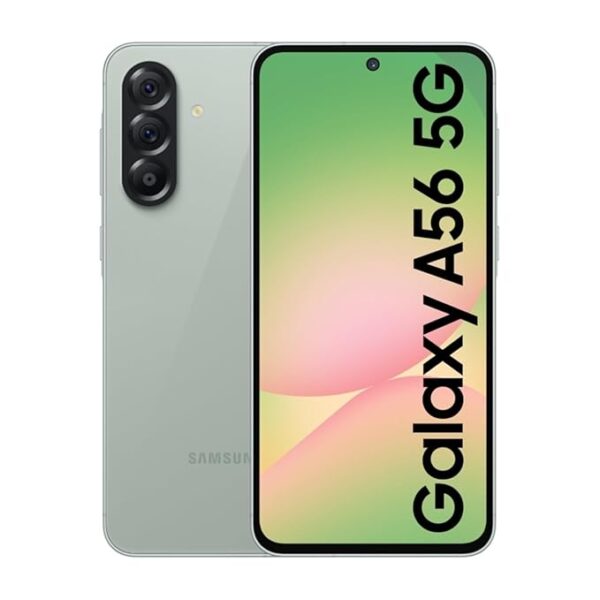Samsung Galaxy A56 5G (Awesome Olive, 12GB, 256GB) | Metal Frame | Gemini Live | Awesome Intelligence (AI): Circle to Search, Instant Slo-Mo, Auto-Trim, Object Eraser | Flagship Grade Camera